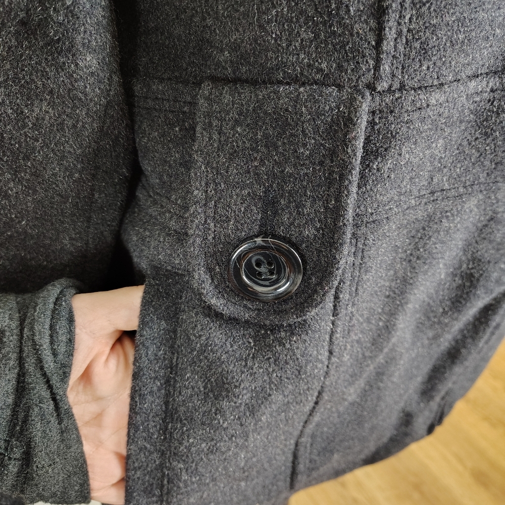 St John’s Bay Wool Cashmere Blend Zip Up Coat - Picture 3 of 12